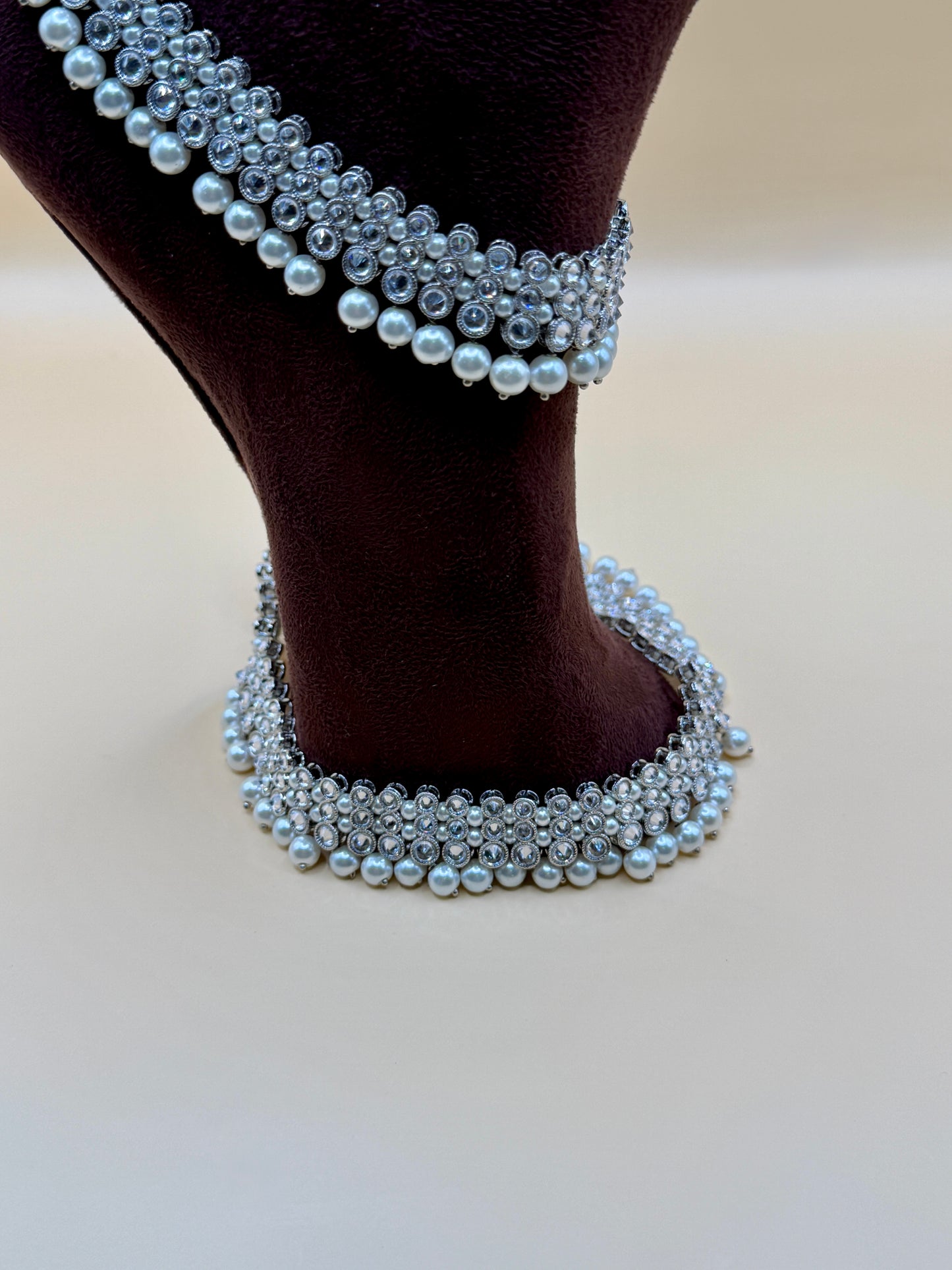 Amara Pearls Anklets (Pauju/Payal)