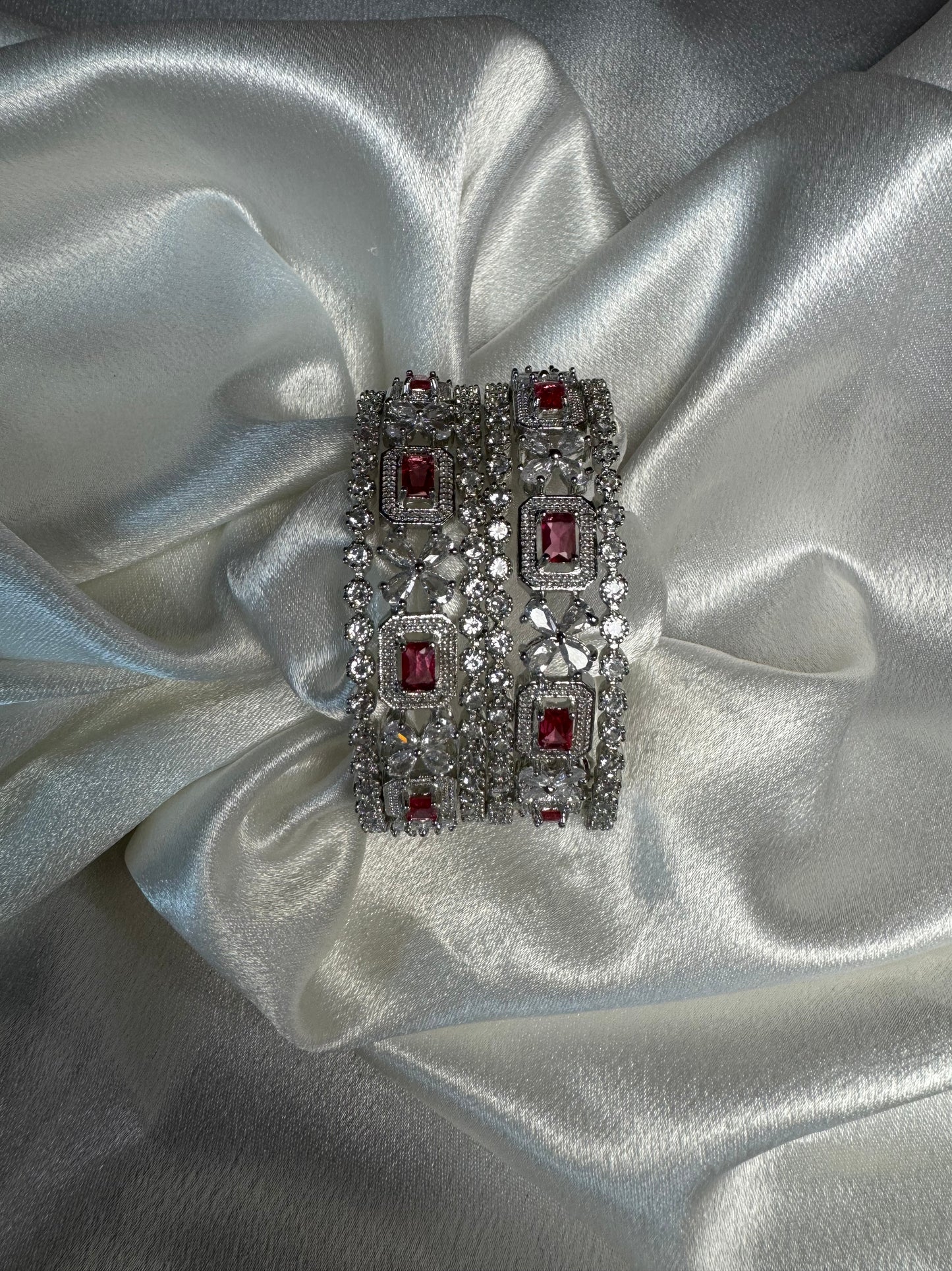 Statement Phool AD Bangles Set