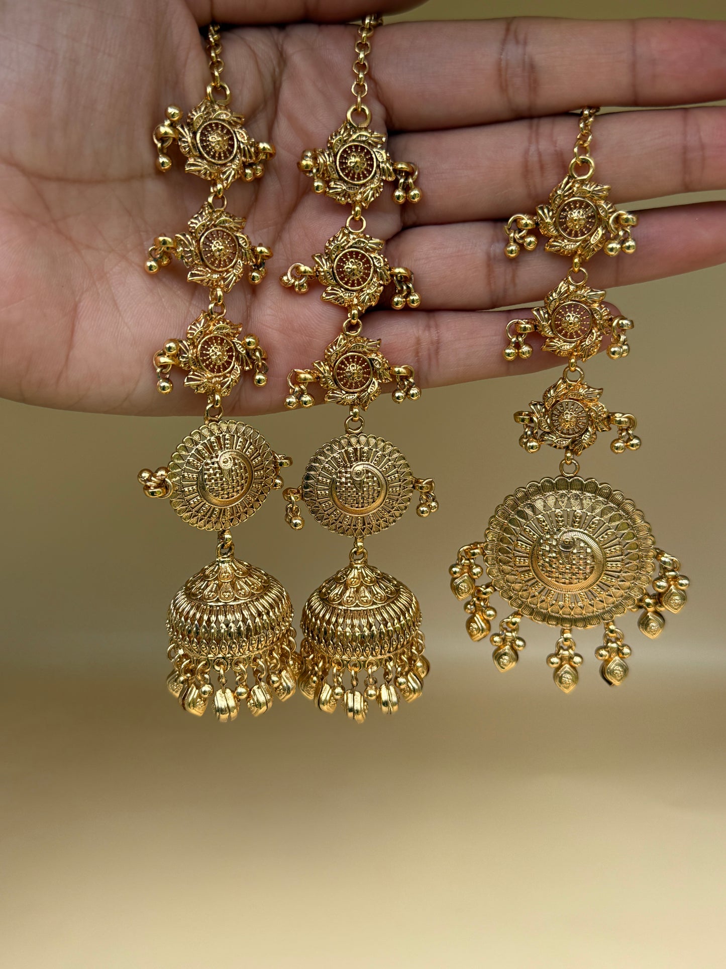 Gold Plated Sahara Jhumka & Tikka Set