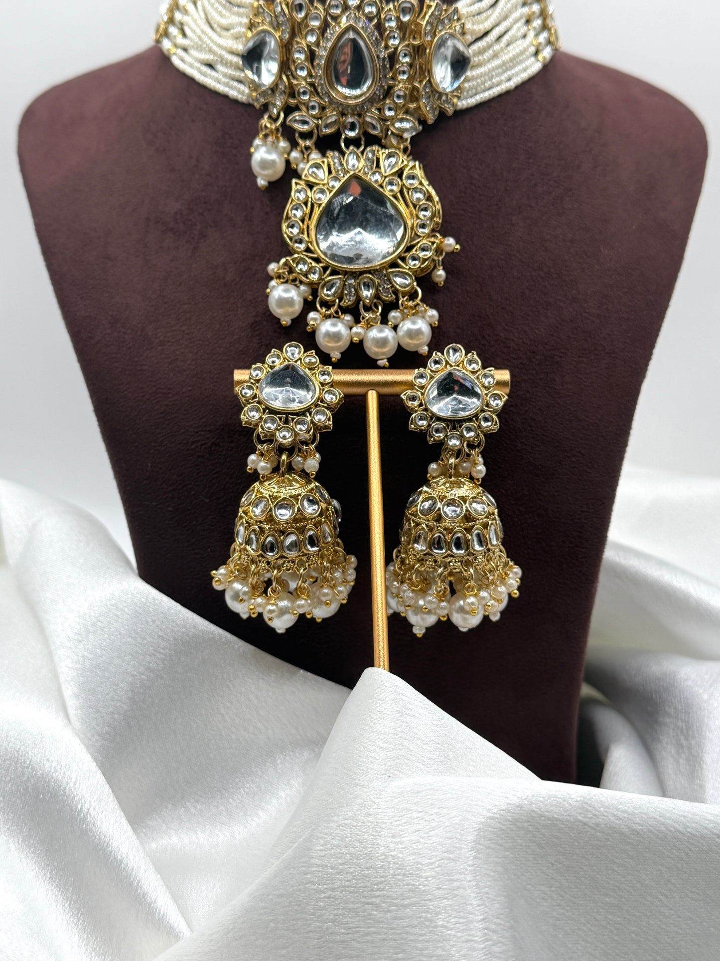 Kundan Choker Set with Jhumka