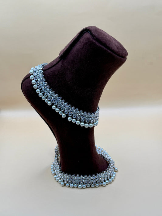 Amara Pearls Anklets (Pauju/Payal)