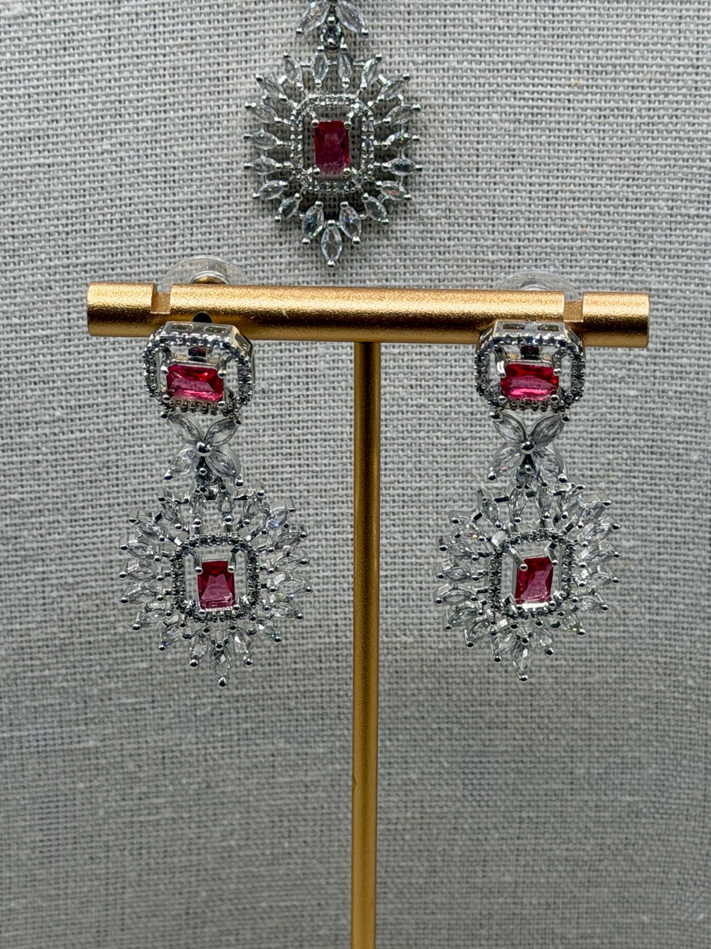 Dua Triple Layer AD Necklace Set