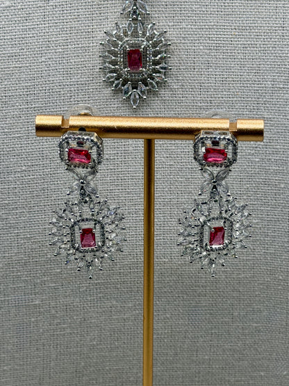 Dua Triple Layer AD Necklace Set