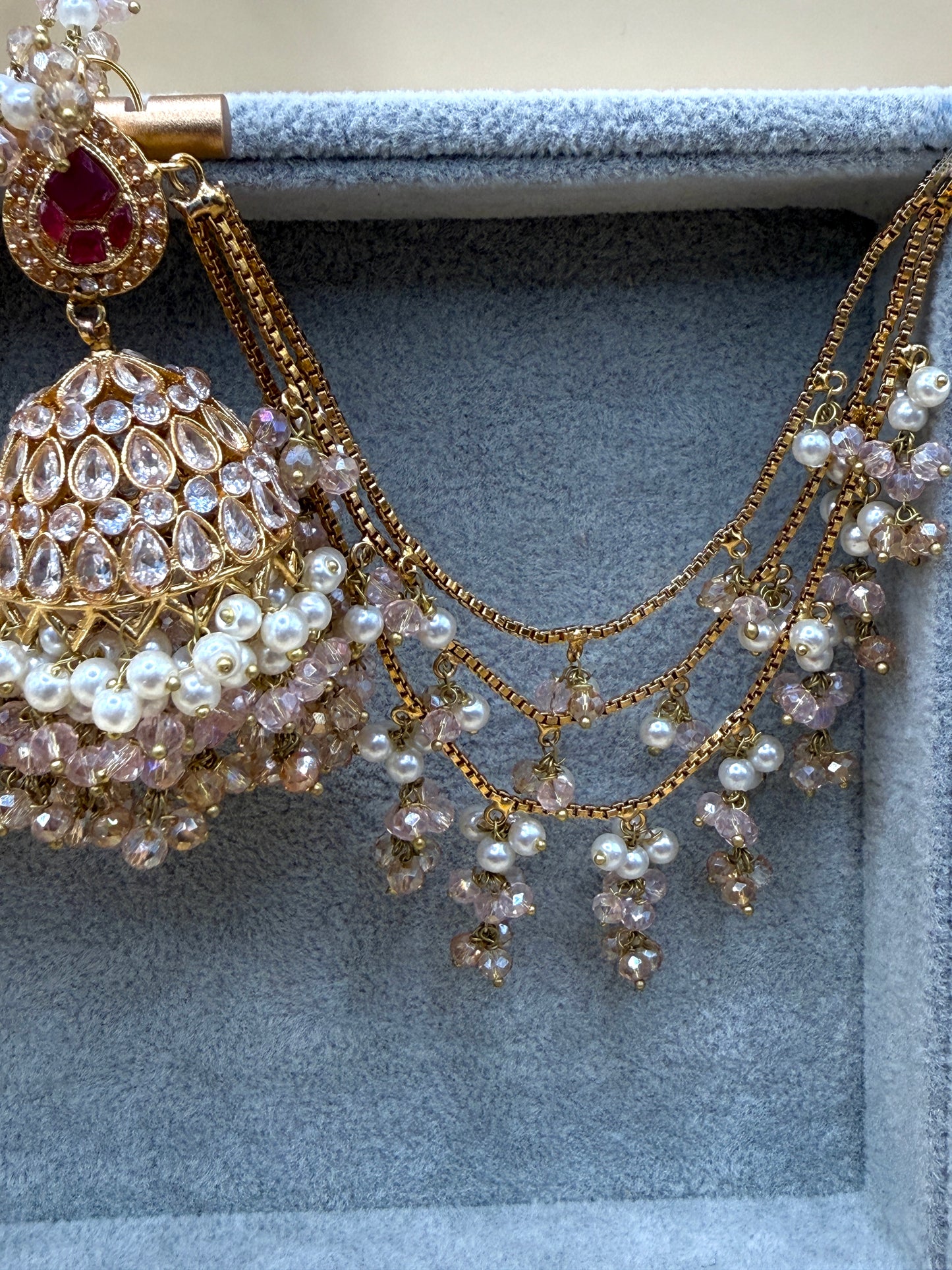 Zircon Double Sahara Jhumka w/tikka