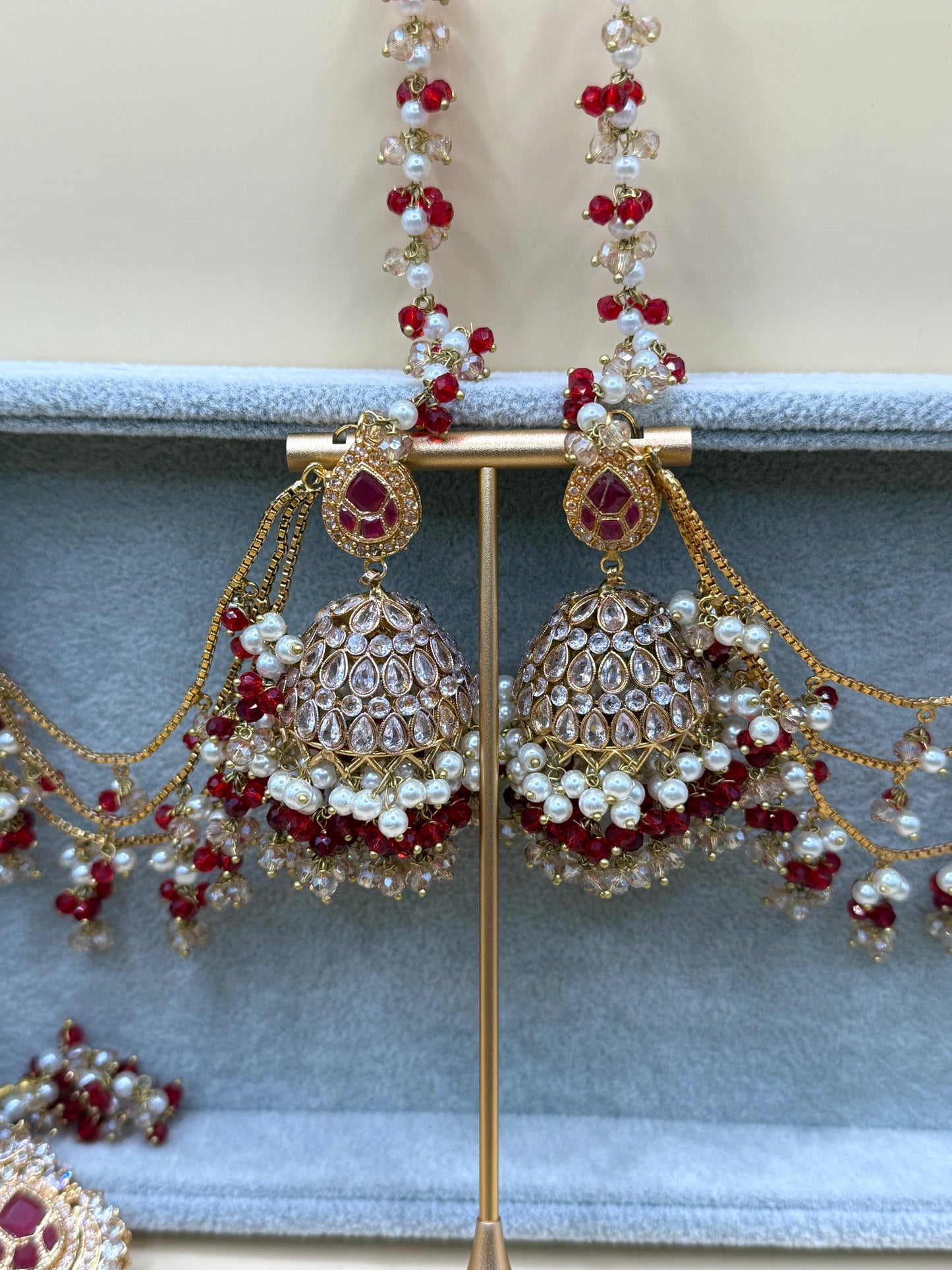 Zircon Double Sahara Jhumka w/tikka