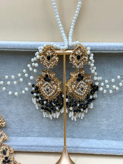 Priya Double Sahara Earrings w/tikka