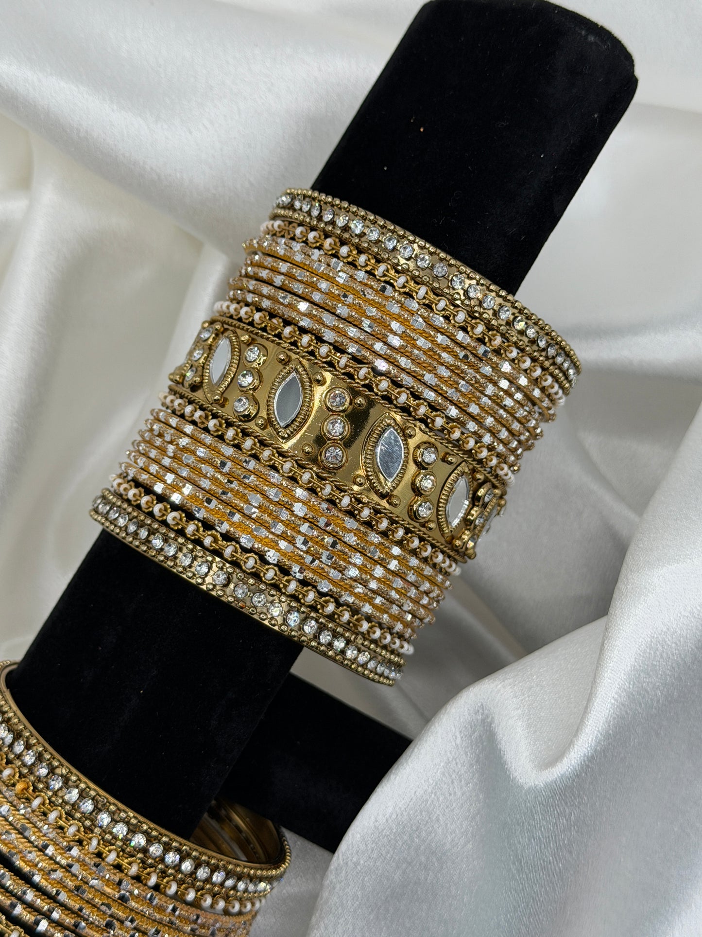 Golden Metal Bangles Set