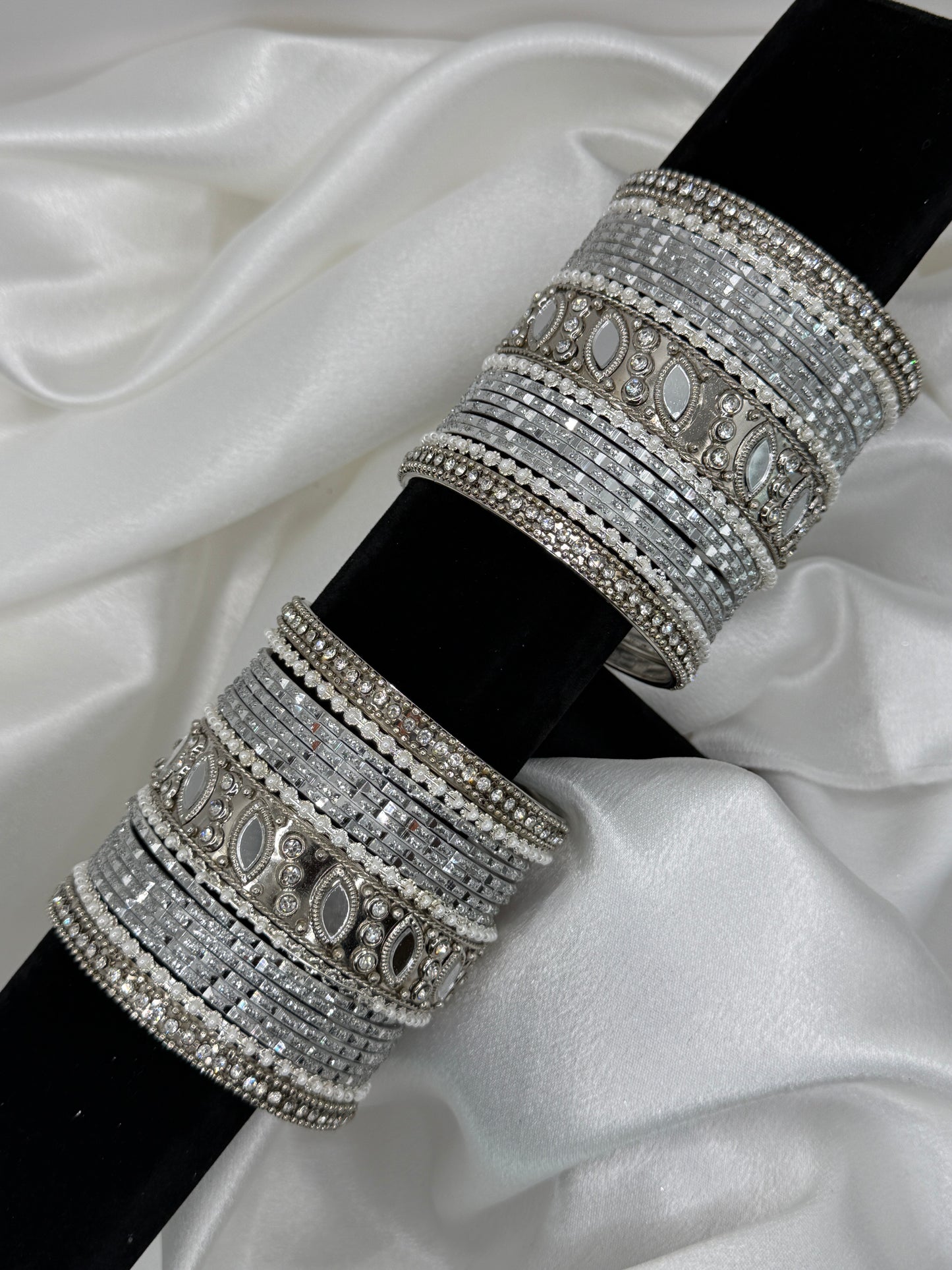 Sliver Metal Bangles Set