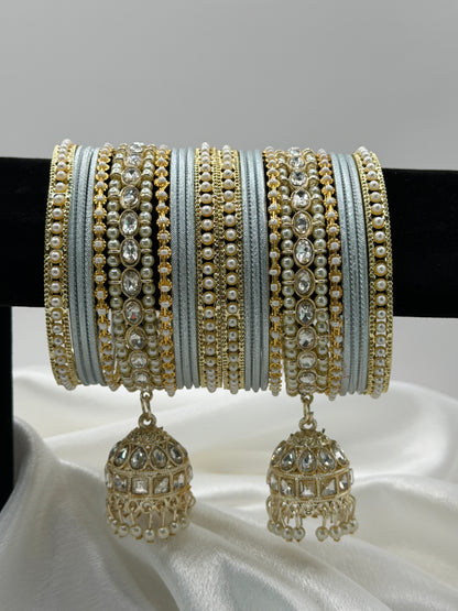 2.8 Jhoomar Metal Bangles Set