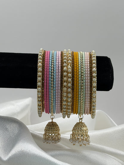 2.10 Pastel Metal Bangles Set