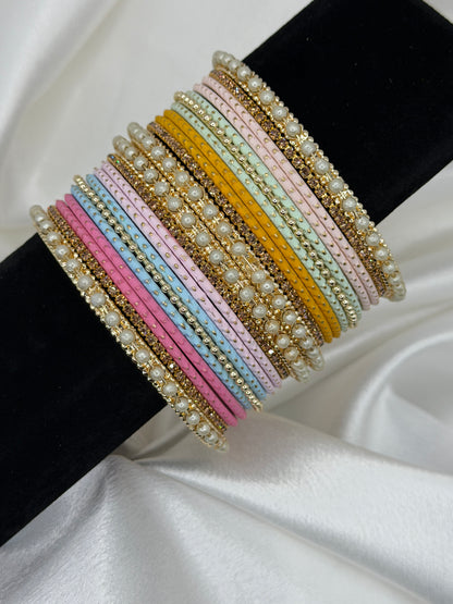 2.10 Pastel Metal Bangles Set