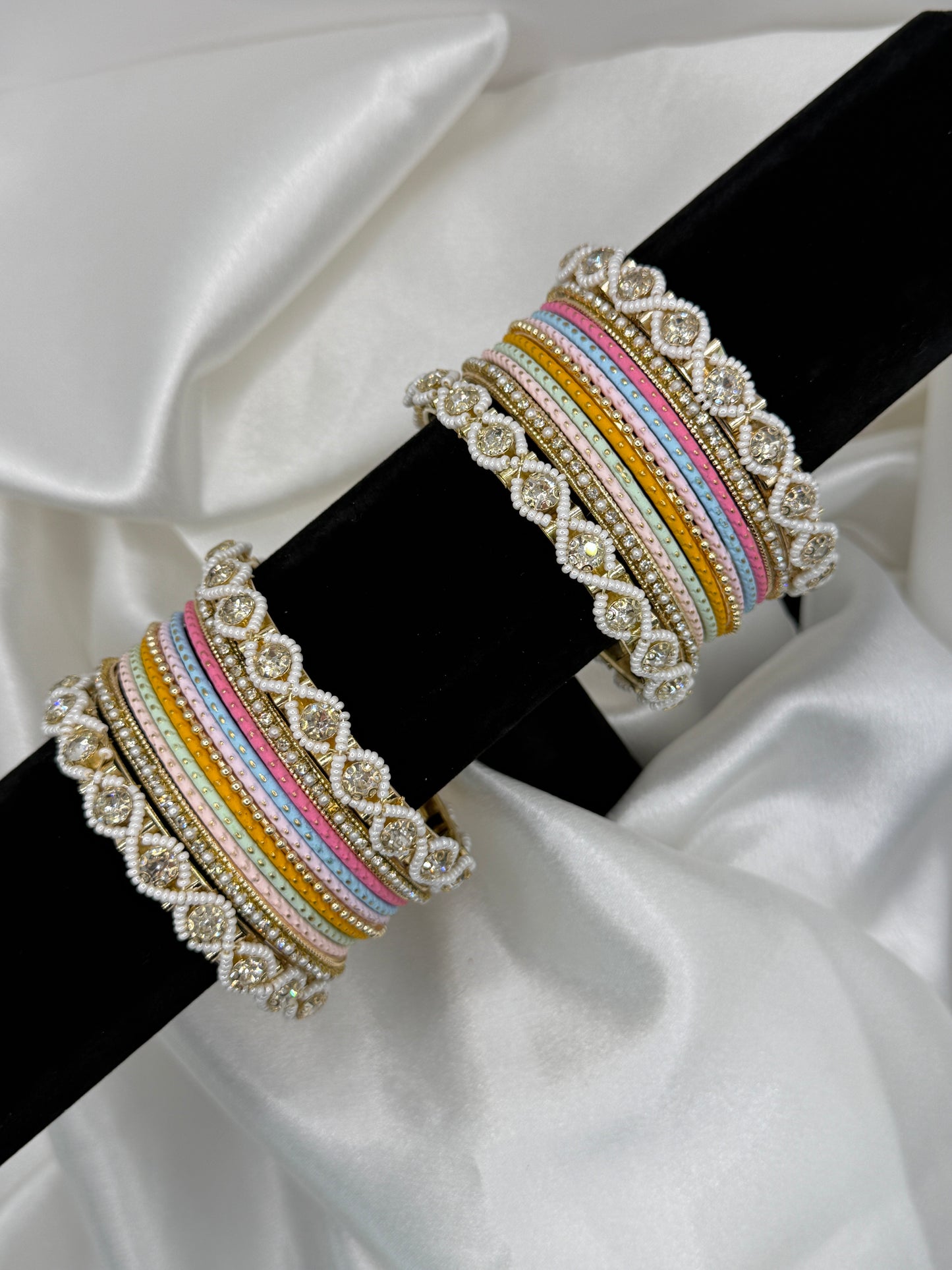 2.10 Pastel Metal Bangles Set