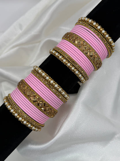 2.4 Pearl Metal Bangles Set