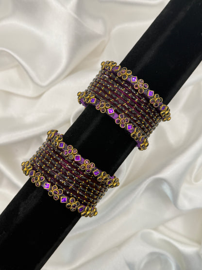 Phool Glass Bangles Set