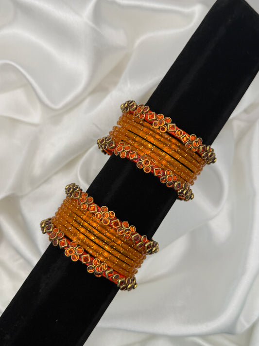 Phool Glass Bangles Set