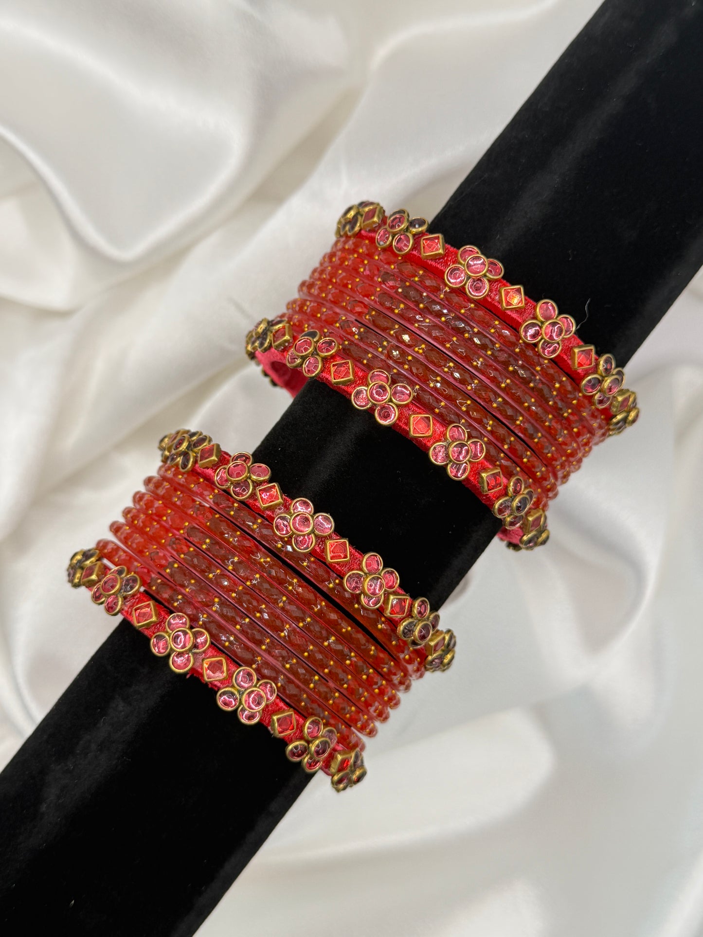 Phool Glass Bangles Set
