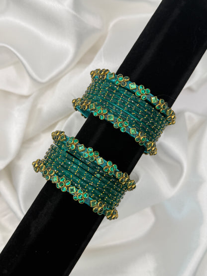 Phool Glass Bangles Set