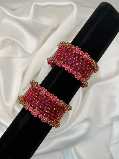 Phool Glass Bangles Set