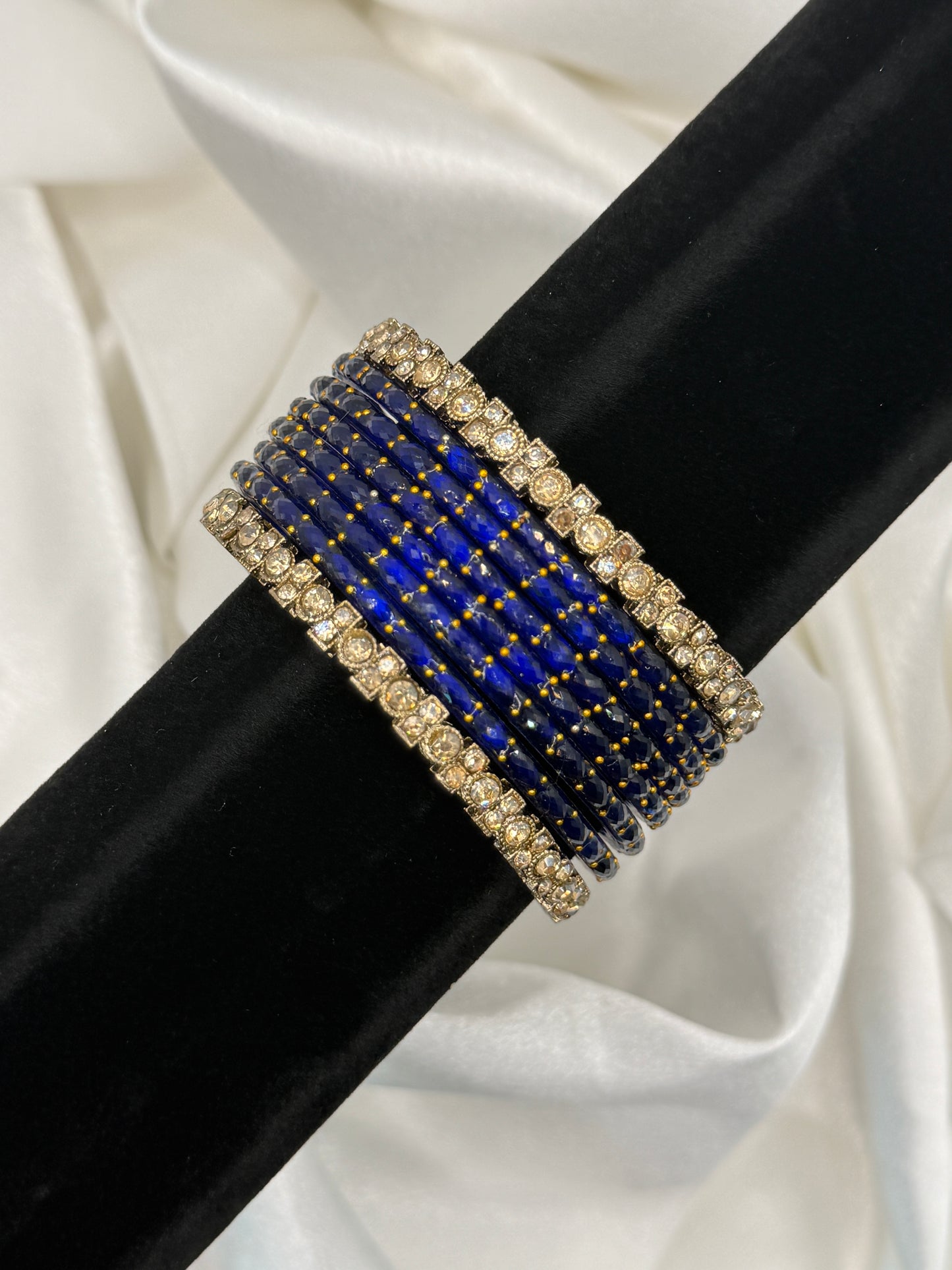 Spark Rain Glass Bangles Set