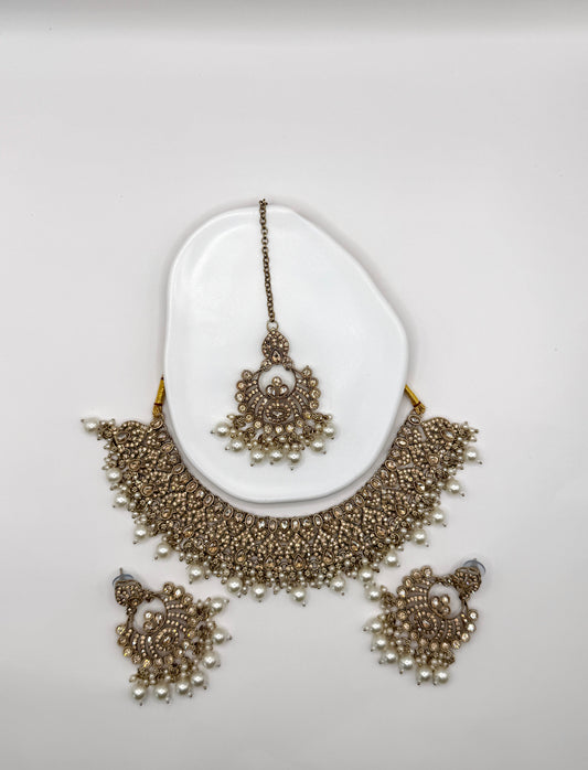 Rohini Pearl Beaded Necklace Set