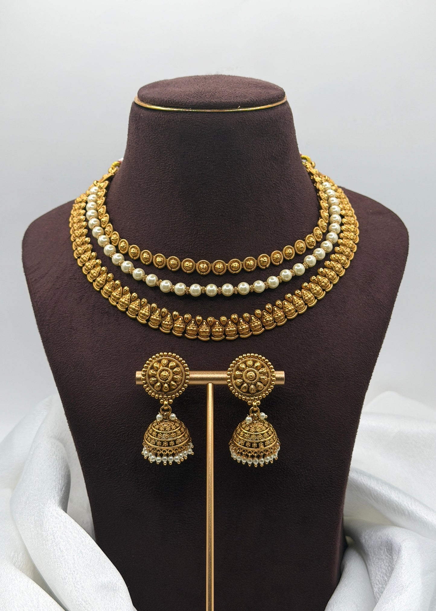 Classic Layered Gold-Plated Necklace Set
