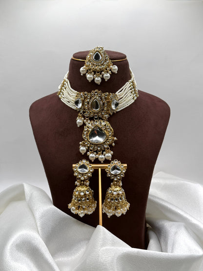 Kundan Choker Set with Jhumka