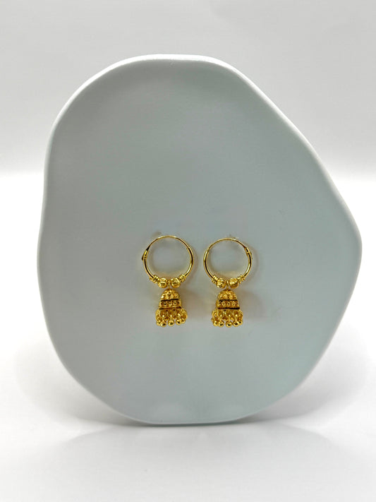 Gold Mini Bali Jhumkis