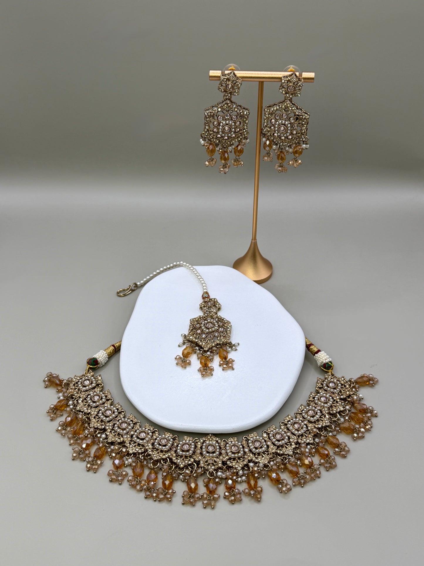 Anita  Golden Necklace Set