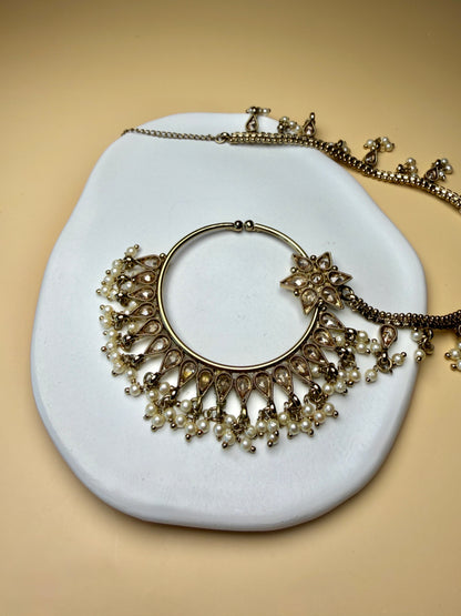 Golden Pearl Nose Ring