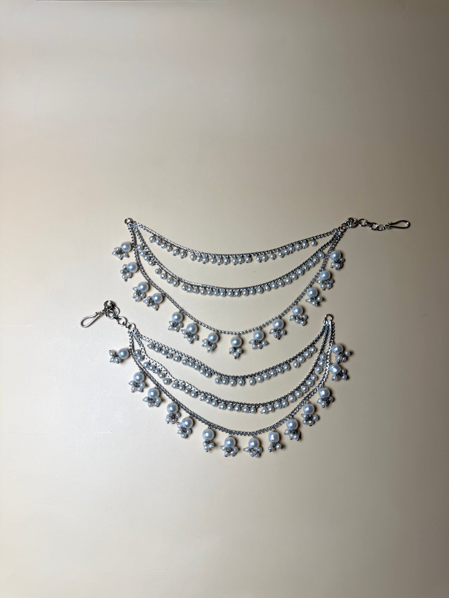 Pearl & Crystal Earring chains (Sahara)