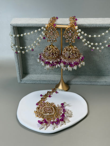 Aria Double Sahara Jhumka w/tikka