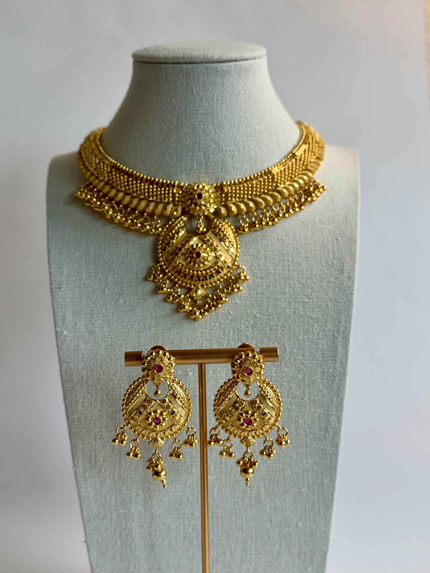 Royal 1 Gram Gold Necklace Set