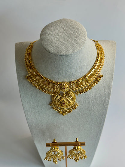 Royal 1 Gram Gold Necklace Set