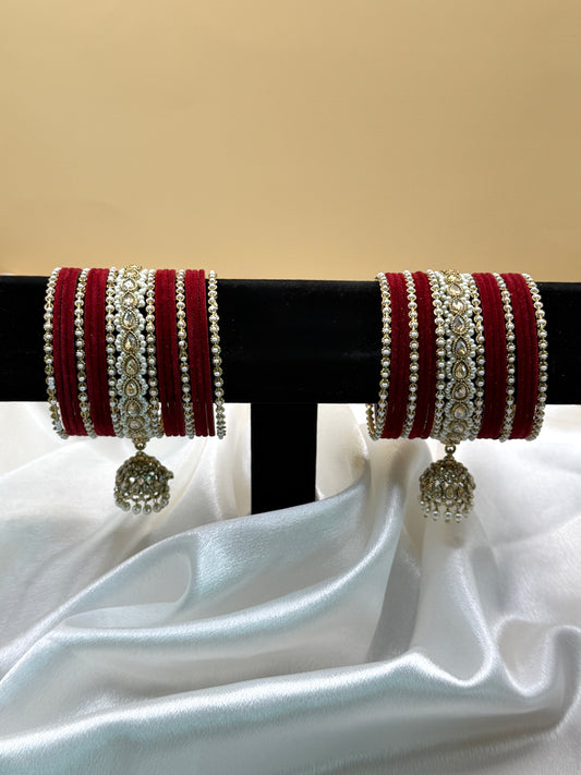 Heera Moti Jhumka Bangle Set