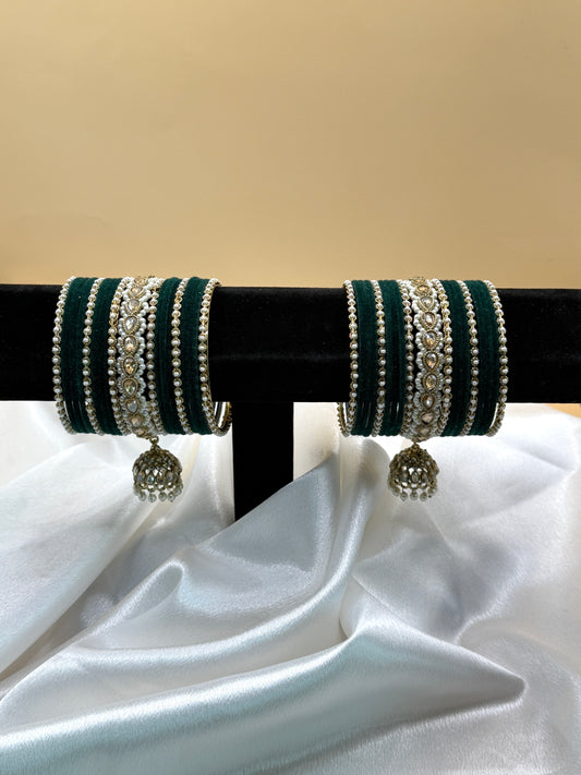 Heera Moti Jhumka Bangle Set