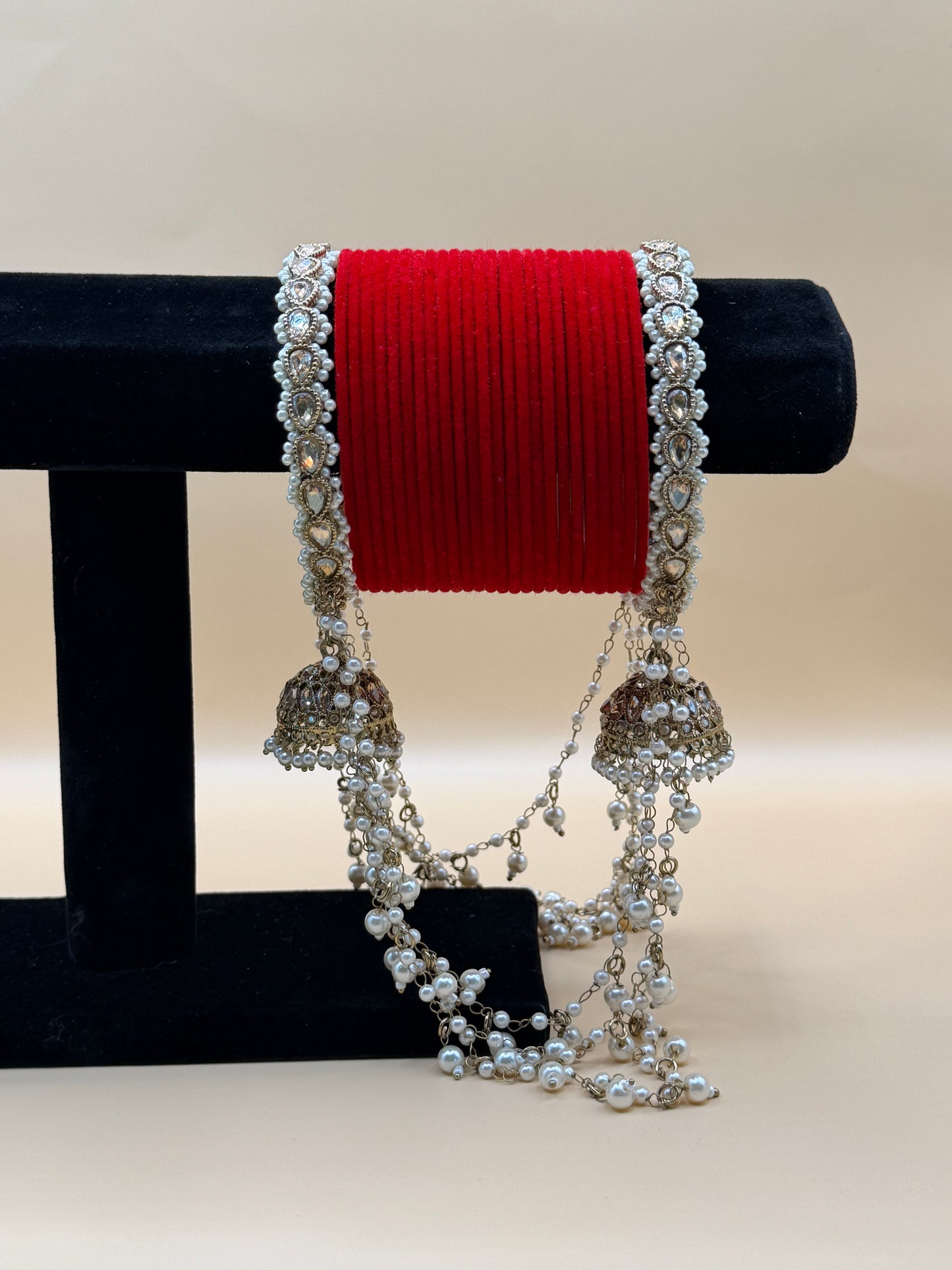 Classic Velvet Jhumka Bangle Set