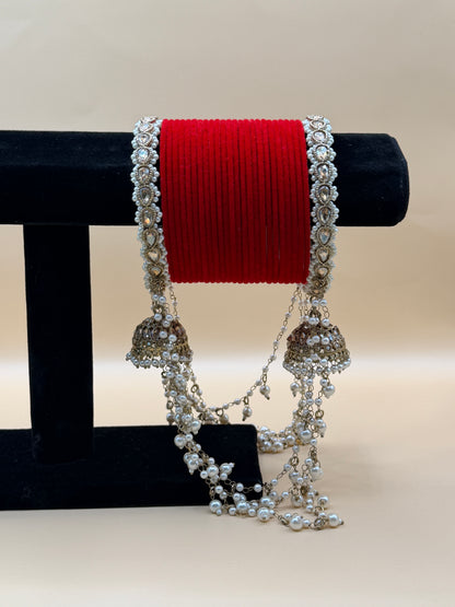 Classic Velvet Jhumka Bangle Set