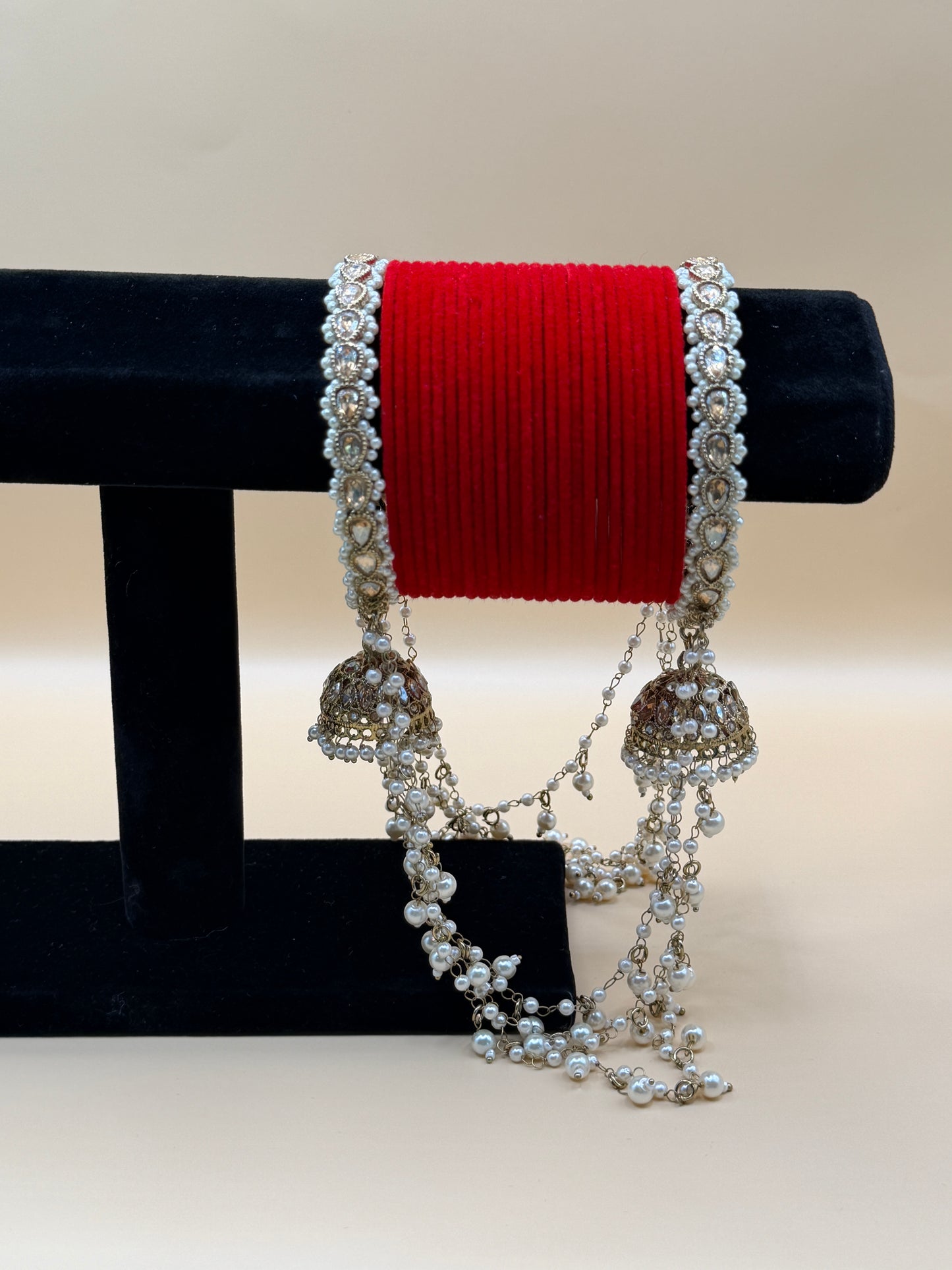 Classic Velvet Jhumka Bangle Set